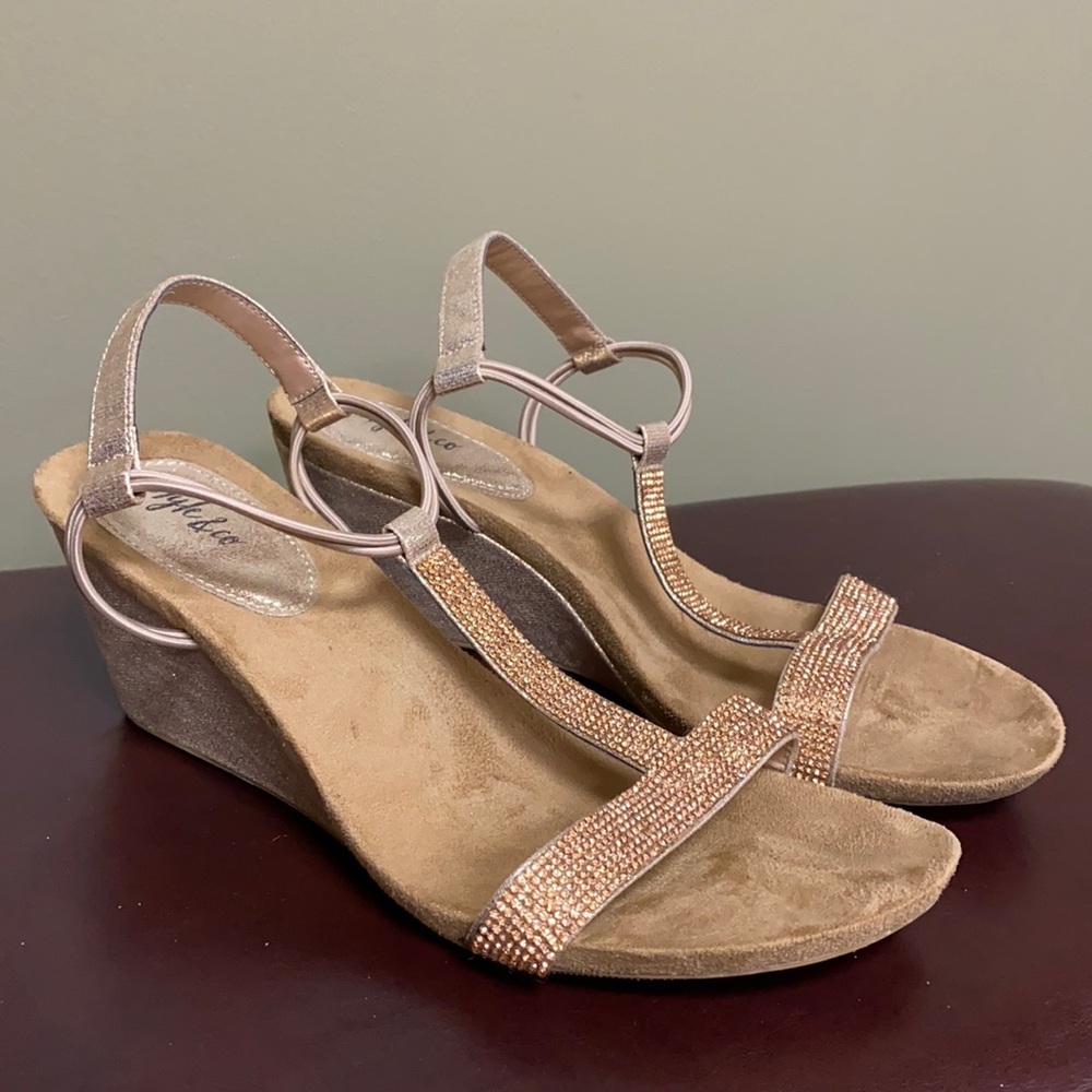 Rose gold sparkle heels